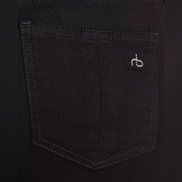 Rag & Bone Black Capri Jeans Mid Rise Minimalist Quiet Luxury Capsule Swiftie 30 - Picture 8 of 11